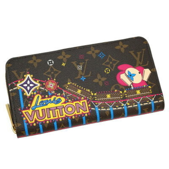 Louis Vuitton Zippy Wallet Vivienne Brown Fuchsia Zip Long - Picture 1 of 10